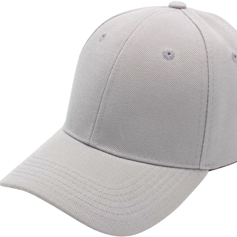 Top Level Baseball Cap Men Women - Classic Adjustable Plain Hat（Light Grey）